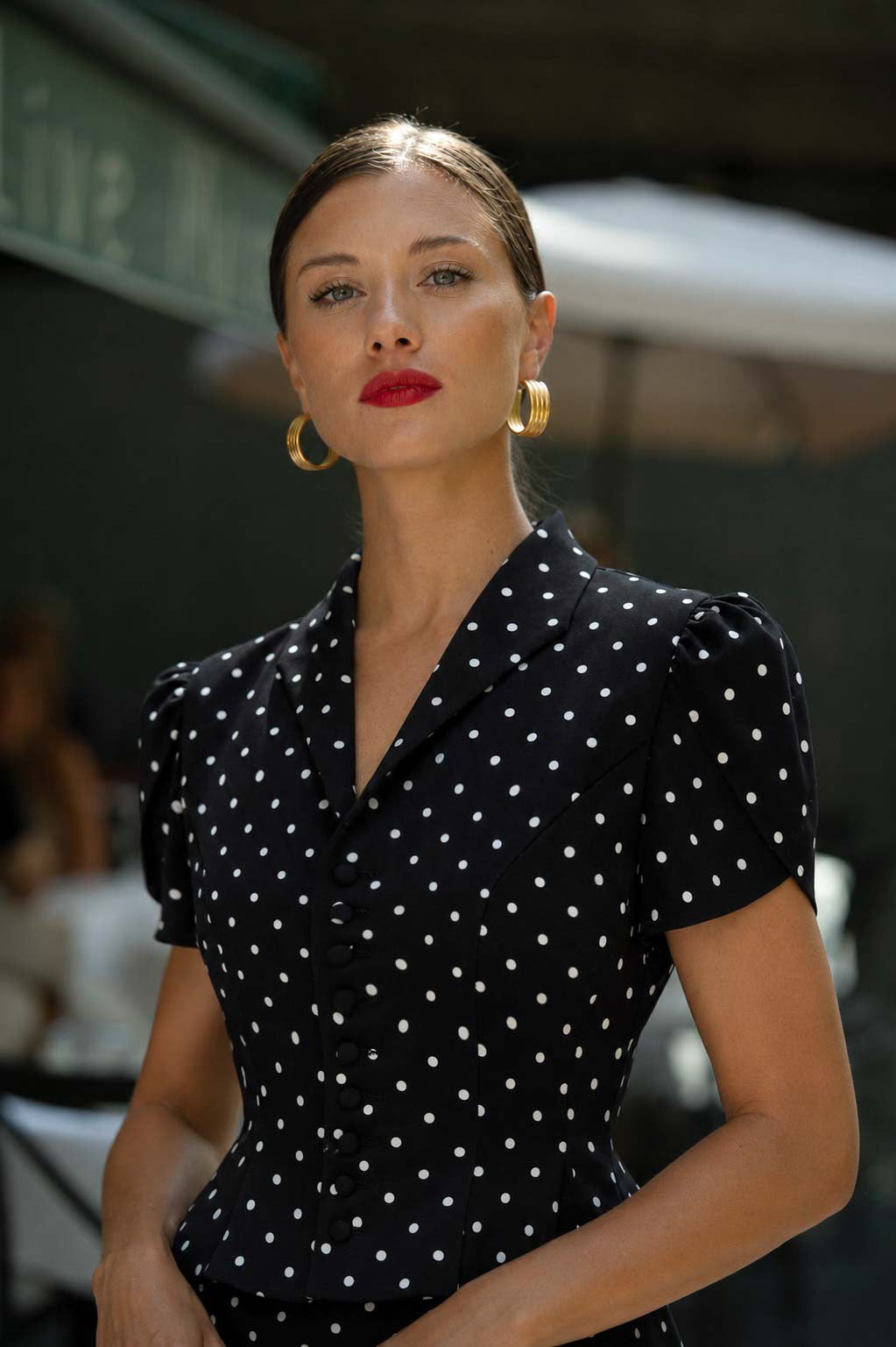 Andi Polka Dot Rayon Blouse