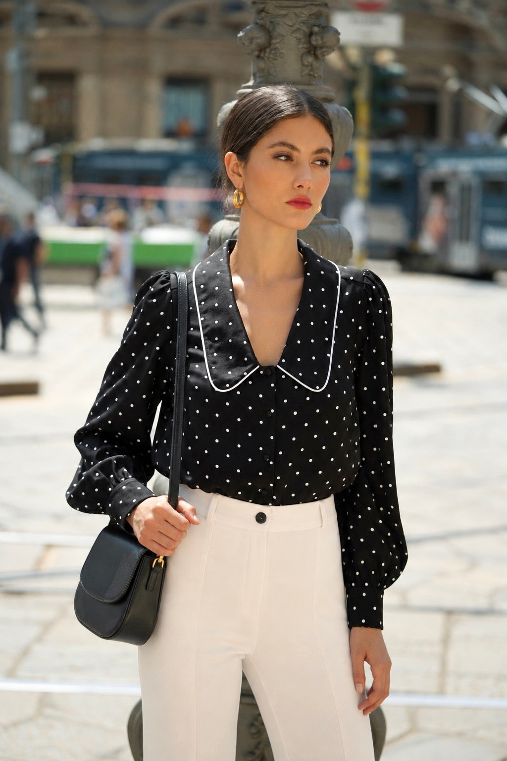 Laurent Polka Dot Blouse