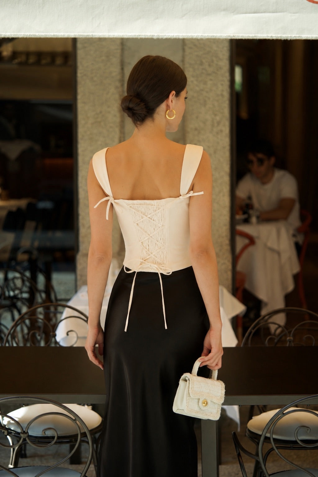 Jeanette Linen Corset Top