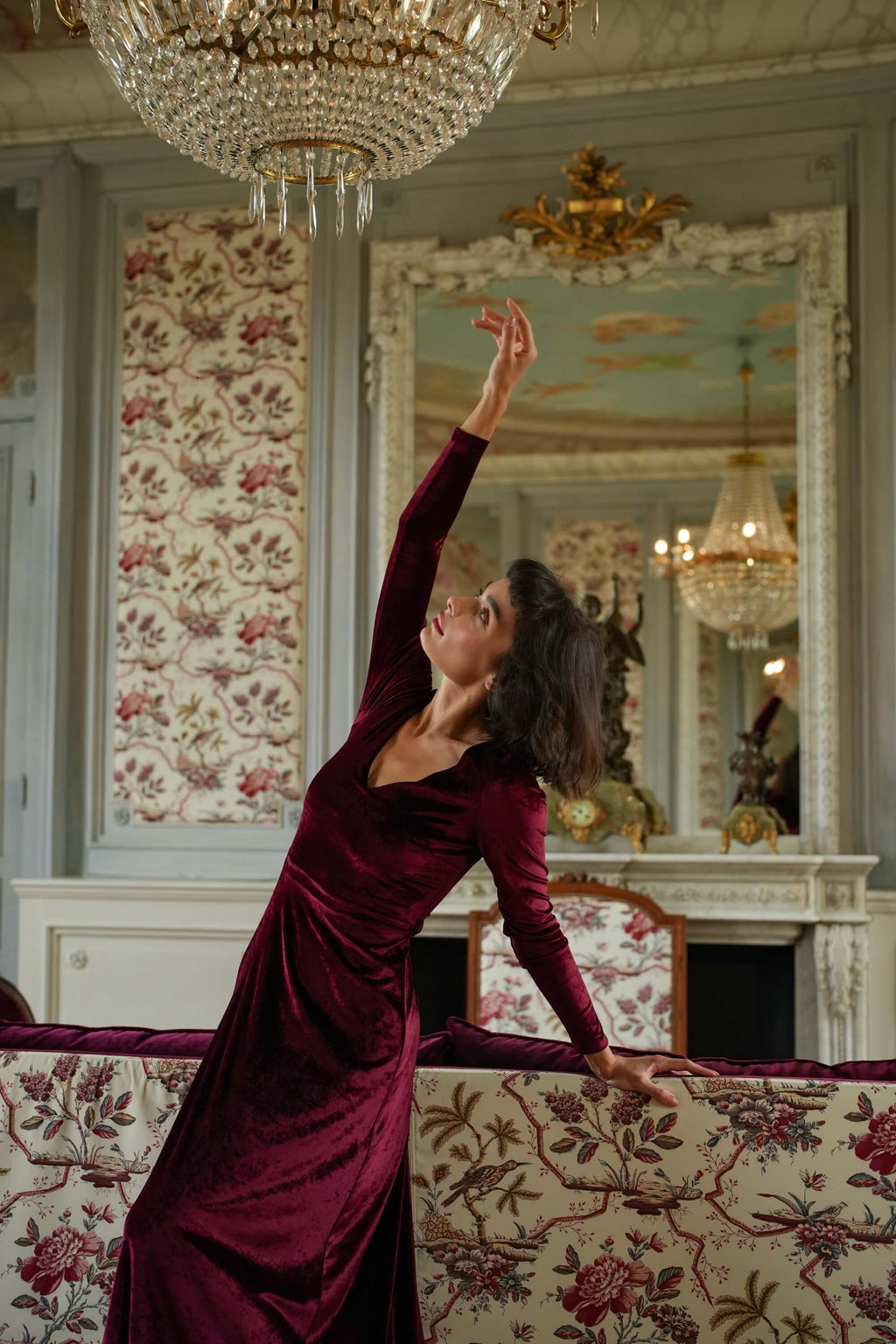 Azure Velvet Dress