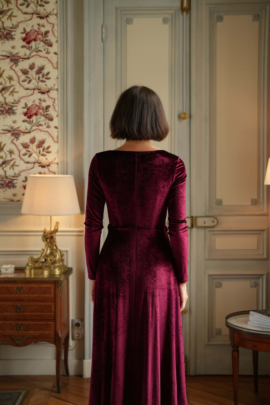 Azure Velvet Dress