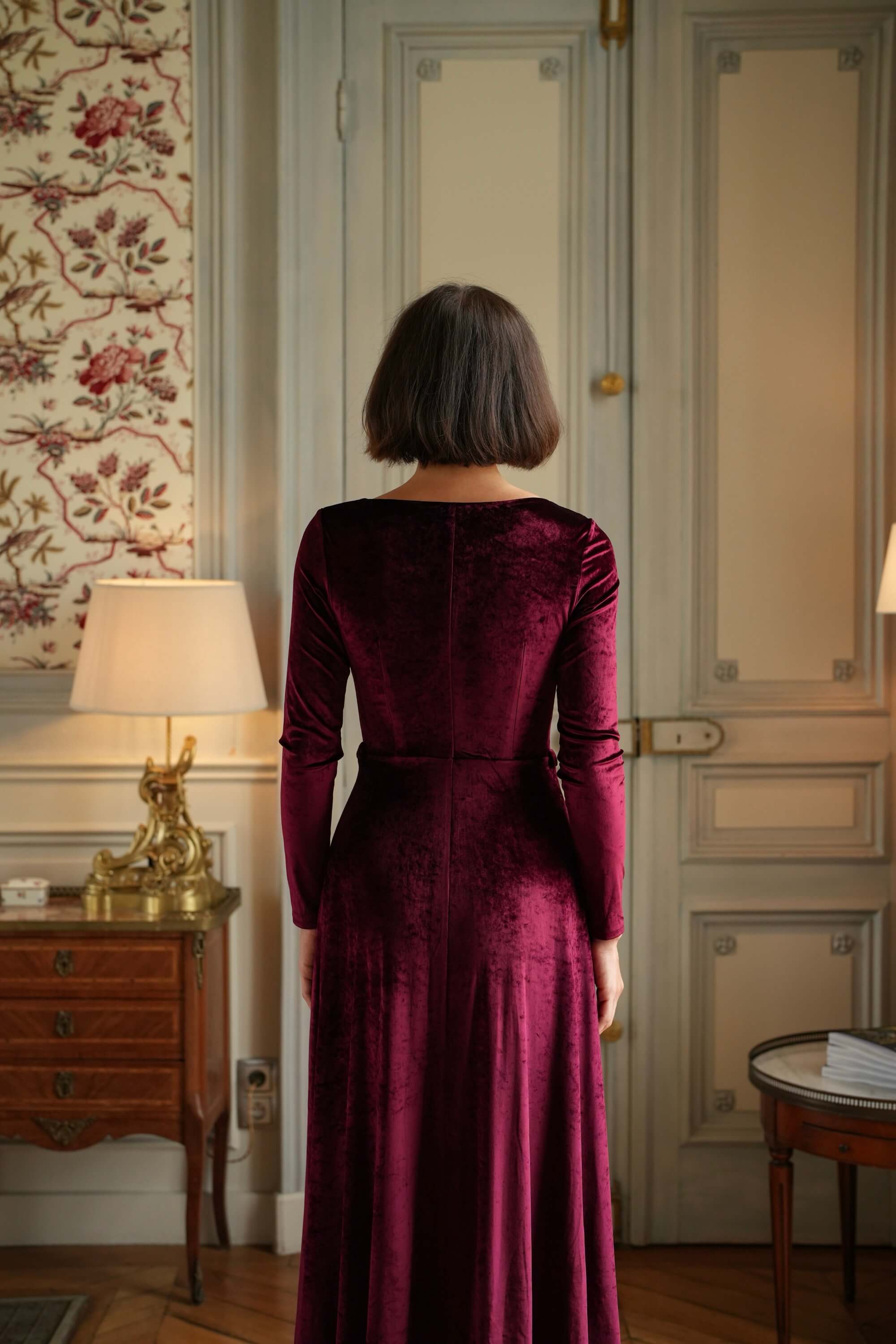 Azure Velvet Dress