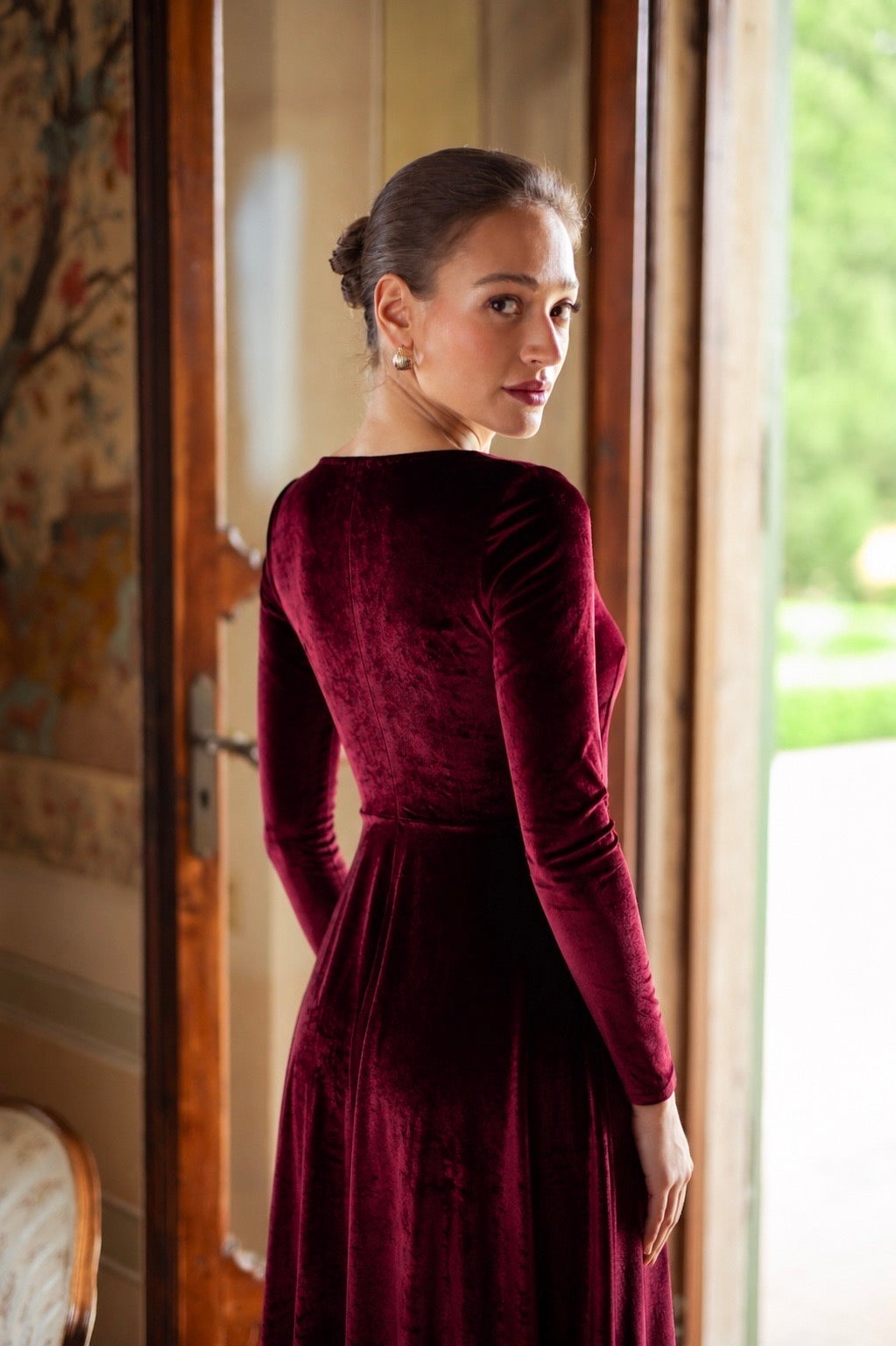 Azure Velvet Dress