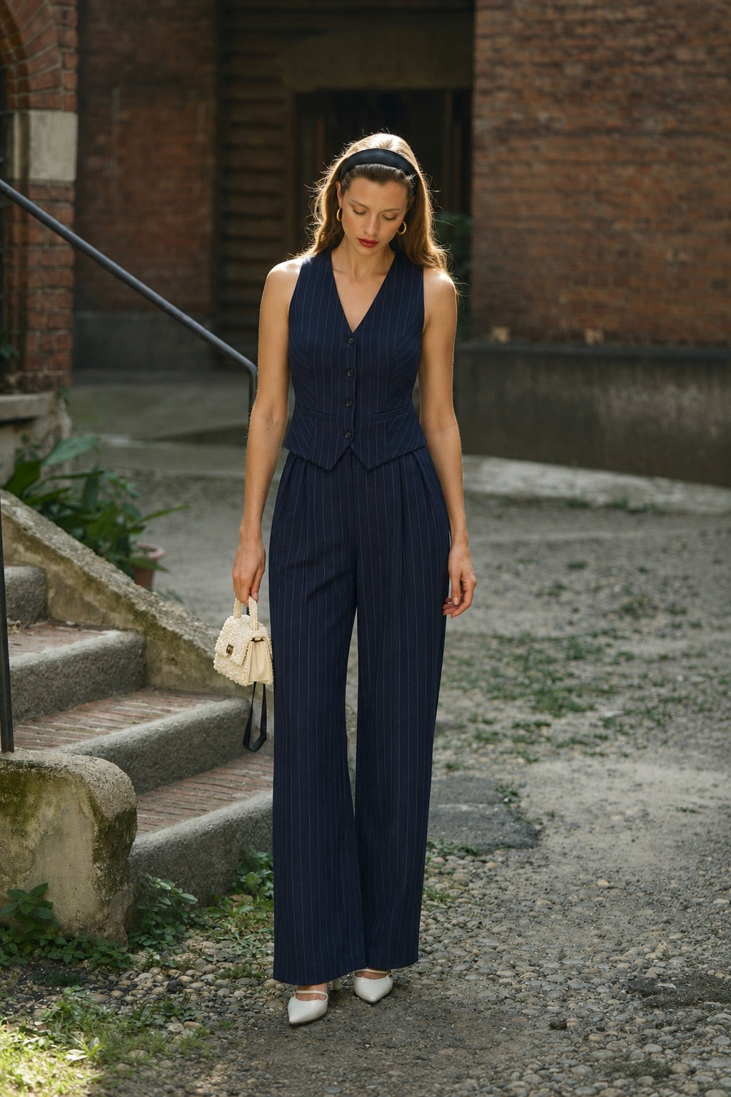 Adelia Striped Pants