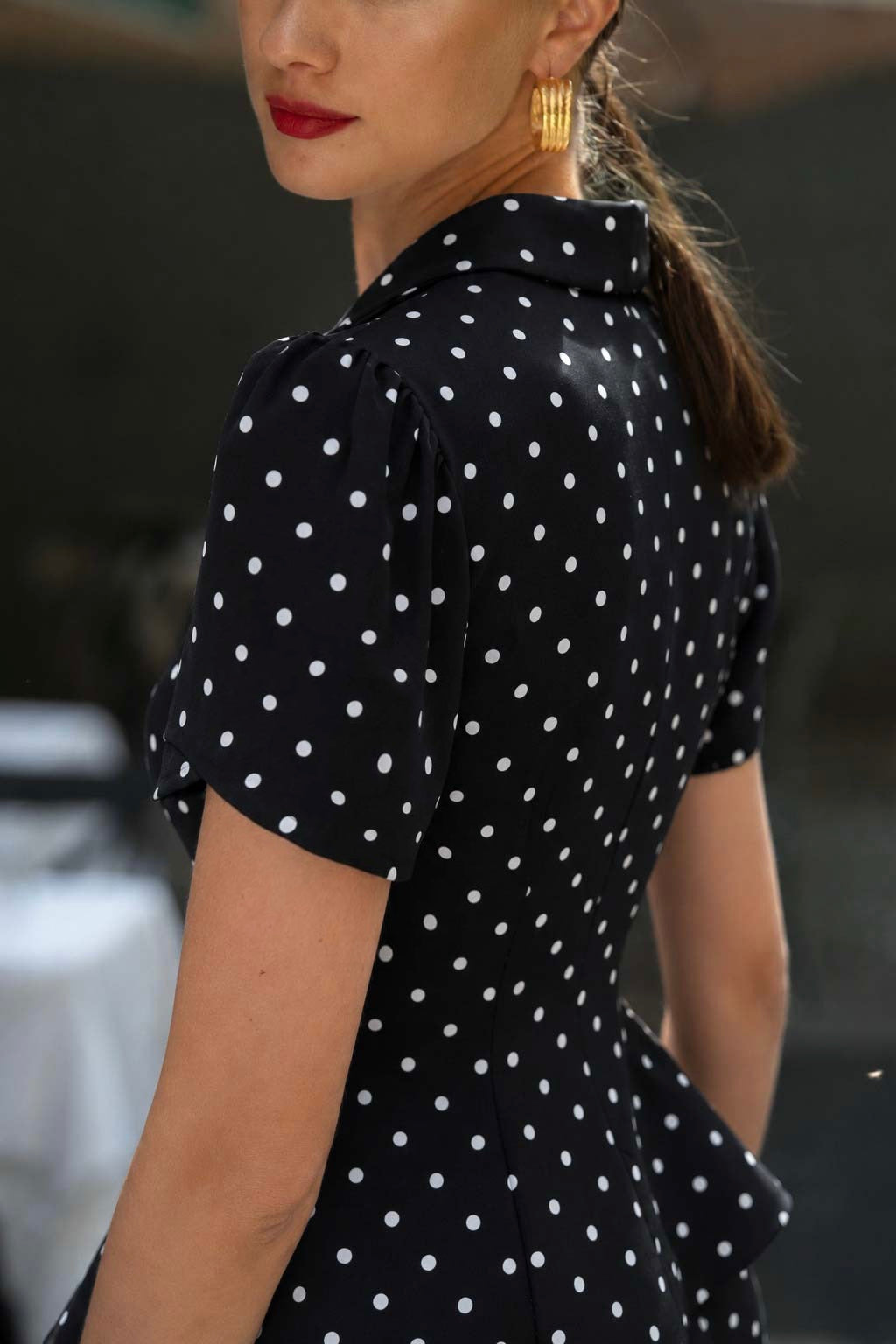 Andi Polka Dot Rayon Blouse